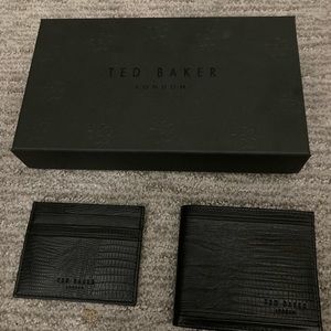 Ted Baker Men’s black wallet and card holder with box